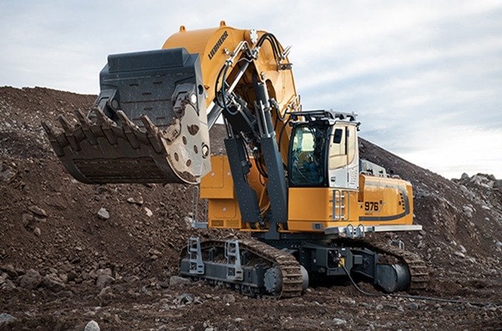 Deux nouvelles pelles zéro émission locale chez Liebherr : les pelles sur chenilles électriques R 976-E et R 980 SME-E